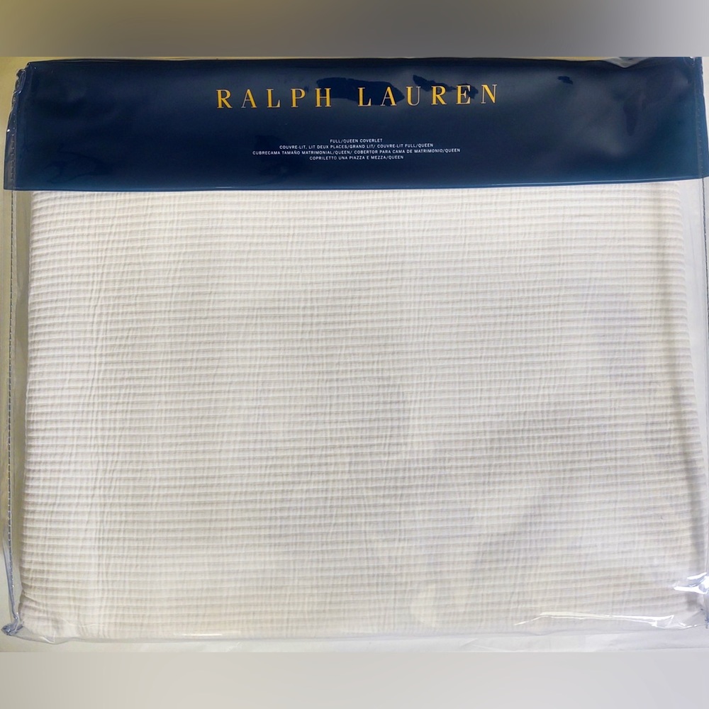 šRALPH LAUREN Coverlet - AIDEN Full/Queen Coverlet - Parchment Color